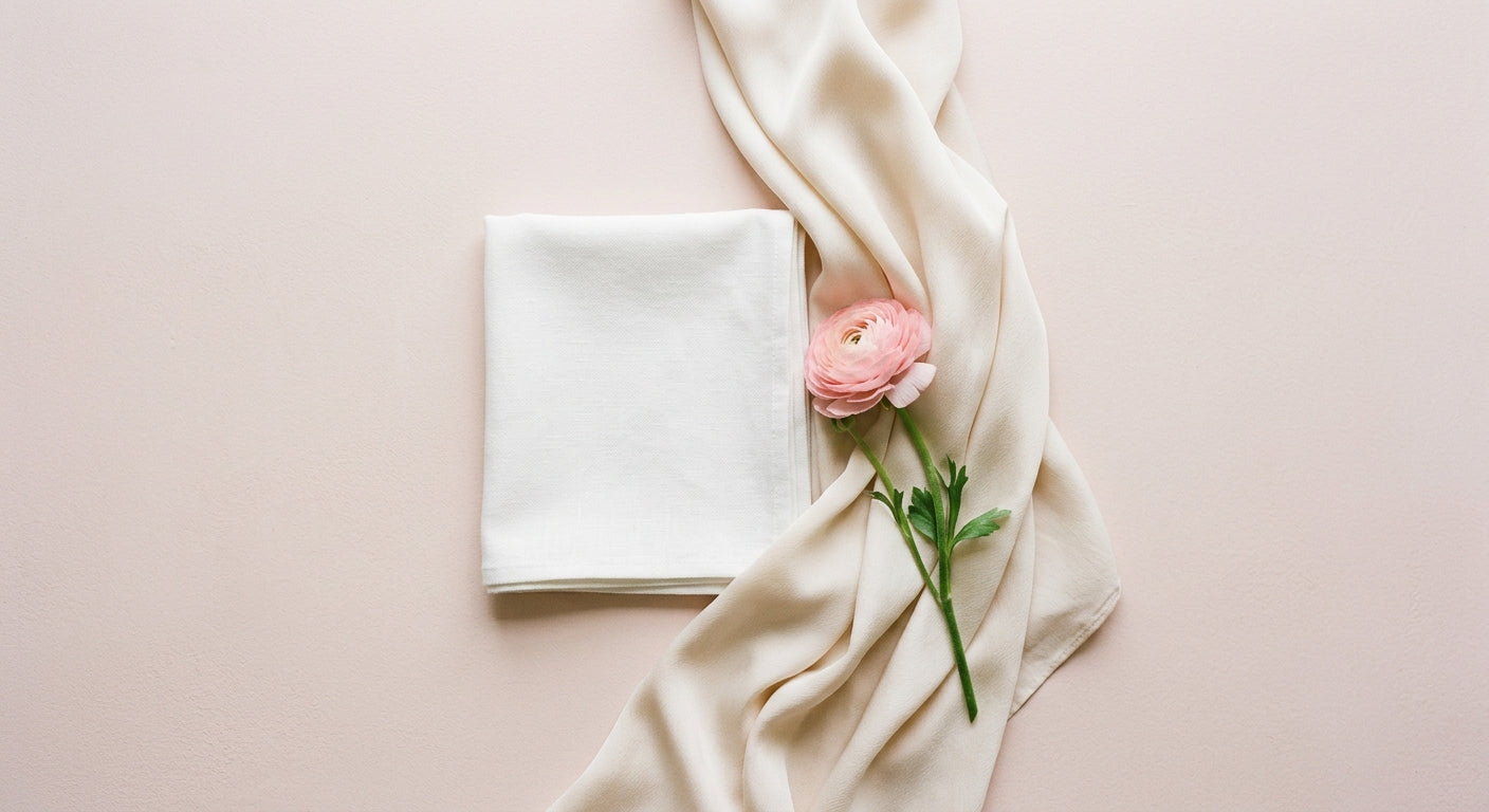 Soft blush silk fabric